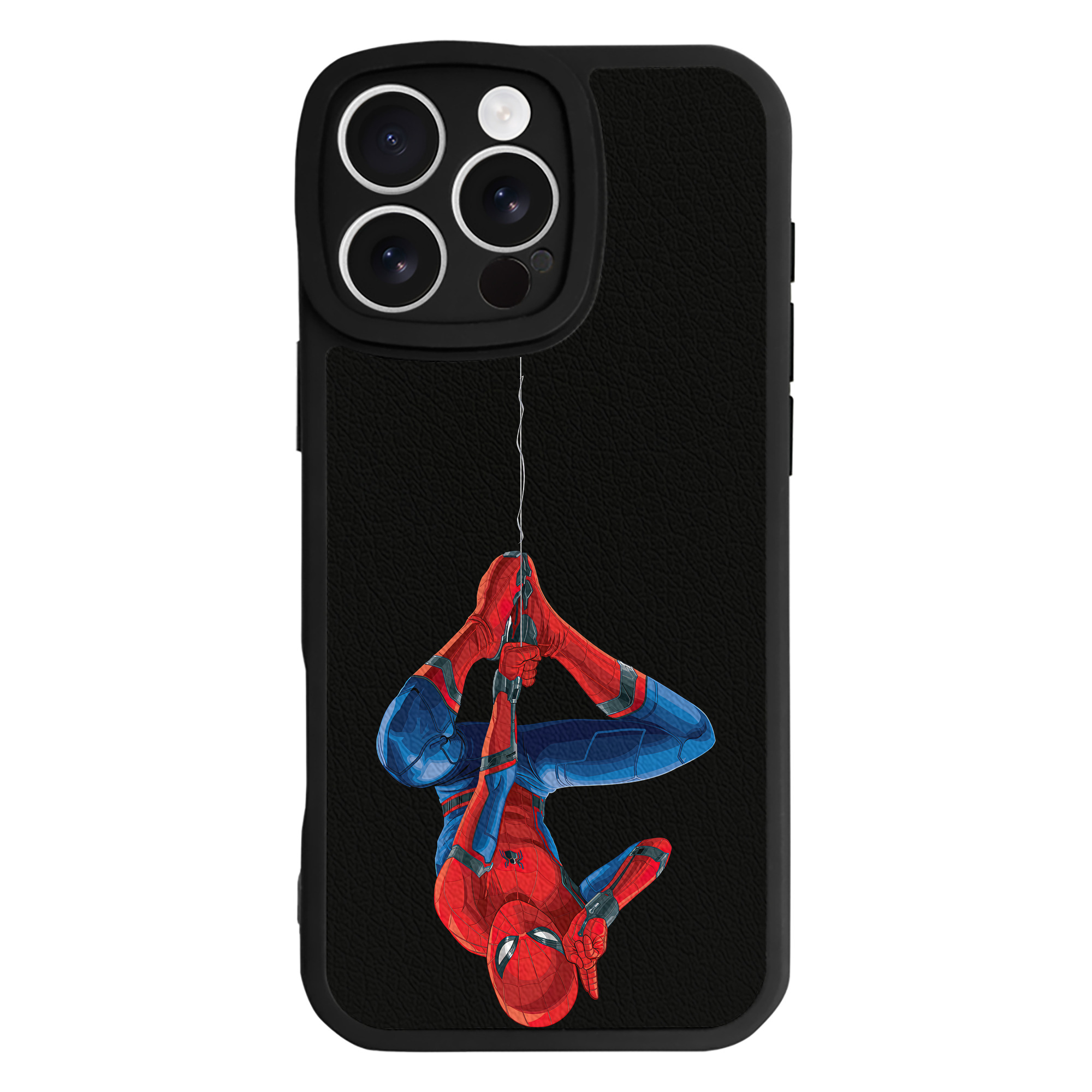 Spider Man スパイダーマン 【iPhone 16シリーズ対応】シリコンスマホケース（レザー調） 材質：シリコン